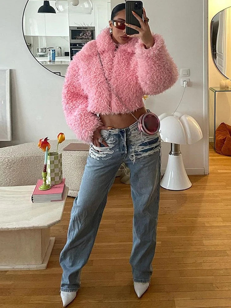 Puss Pink Furry Jacket