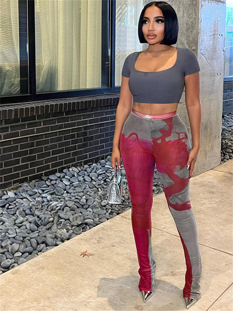 High Waist Flare Pants