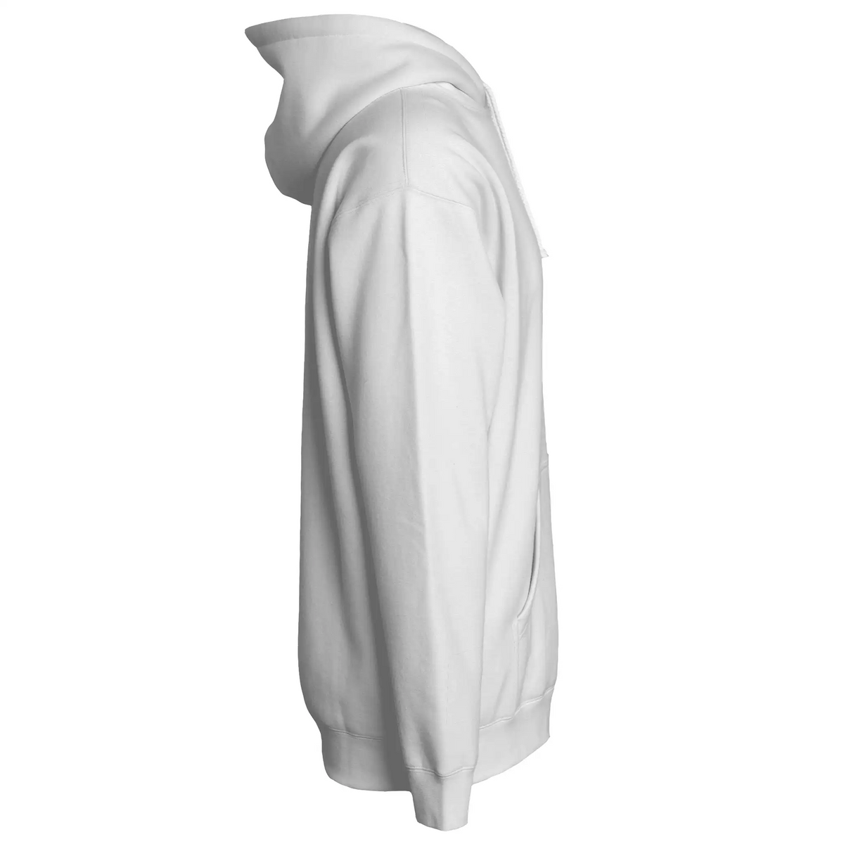 Dragon Koi Hoodie in white, side view