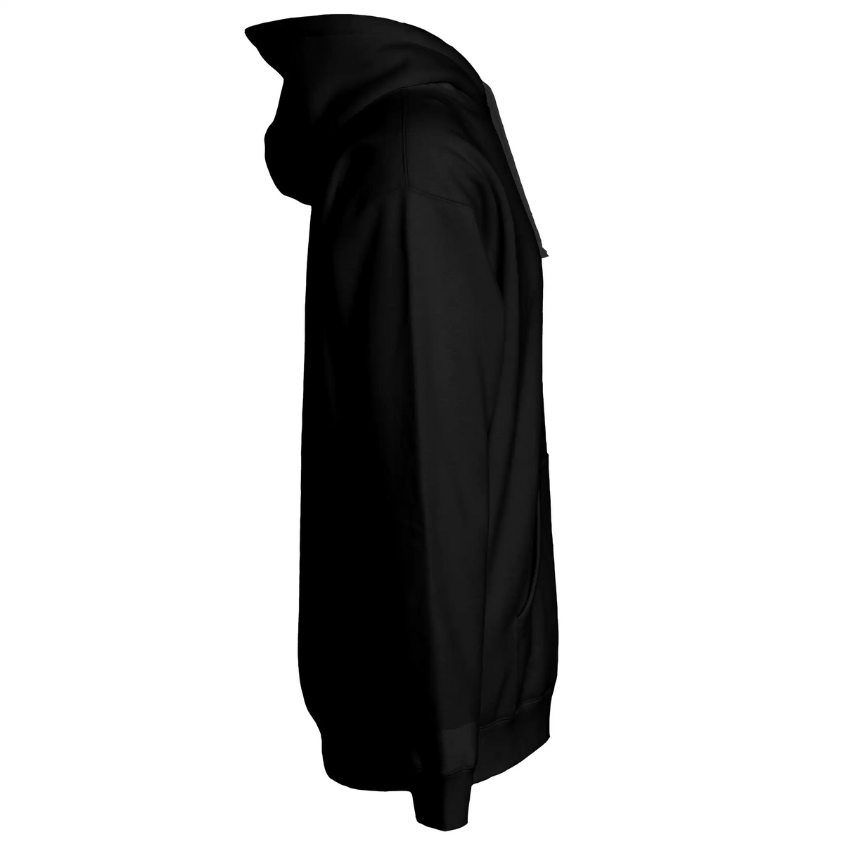 Dragon Koi Hoodie in black, side view
